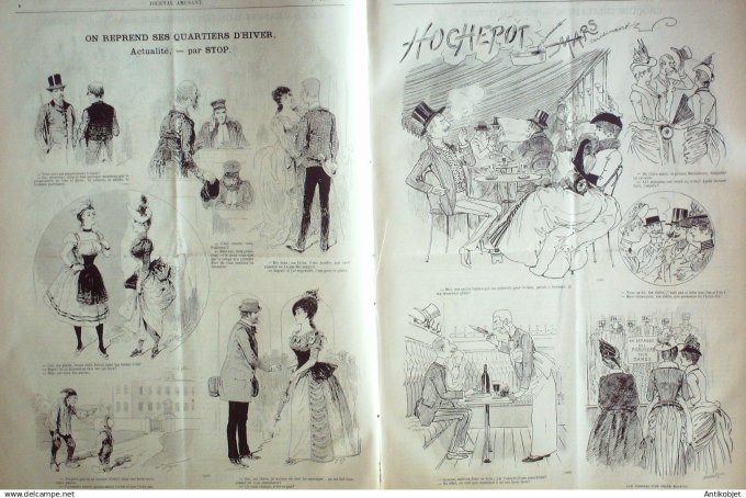 Le Journal Amusant 1889 # 1681 On reprend ses quartiers d'hiver par Stop