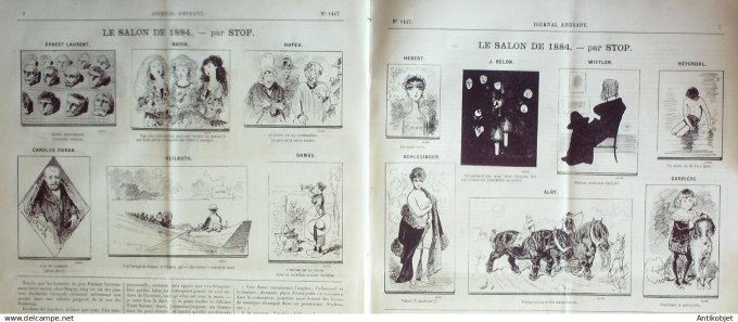 Le Journal Amusant 1884 # 1447 Joli moi de mai cajole par Mars
