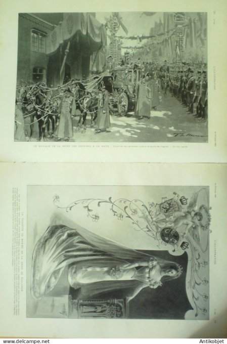L'illustration 1901 n°3025 Pays-Bas La Haye Mariage Paul Deschanel Germaine Brice