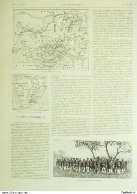 L'illustration 1896 n°2778 Russie Moscou Tsar couronnement Necropole de Cervetri