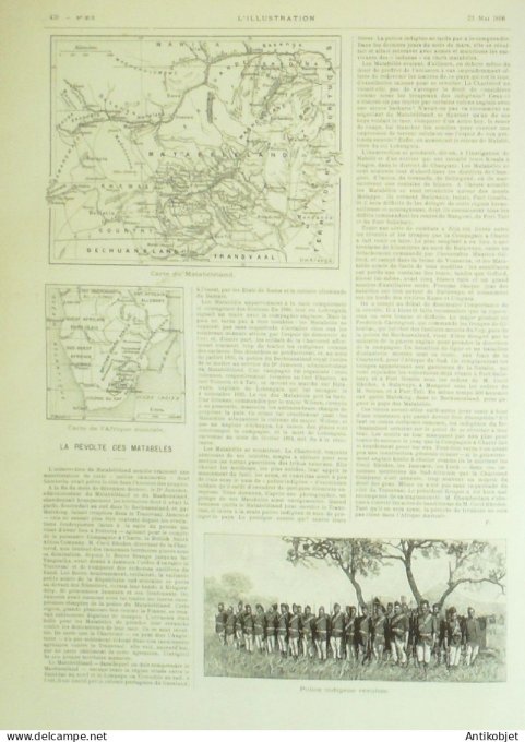 L'illustration 1896 n°2778 Russie Moscou Tsar couronnement Necropole de Cervetri