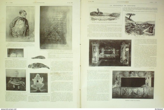 L'illustration 1896 n°2778 Russie Moscou Tsar couronnement Necropole de Cervetri