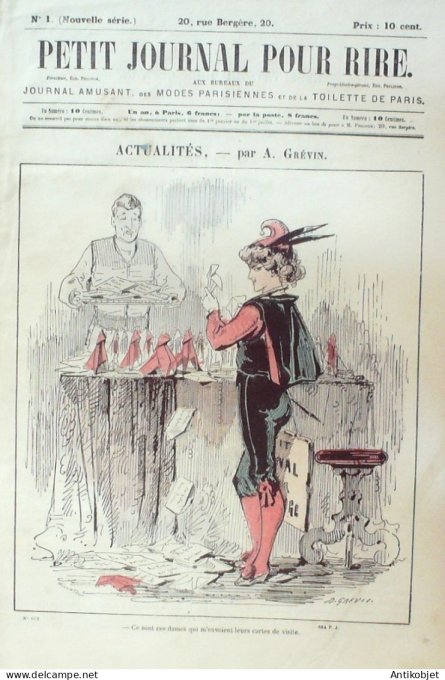 Petit journal pour Rire 1868 # 1 Resultats du jour de l'an Grevin