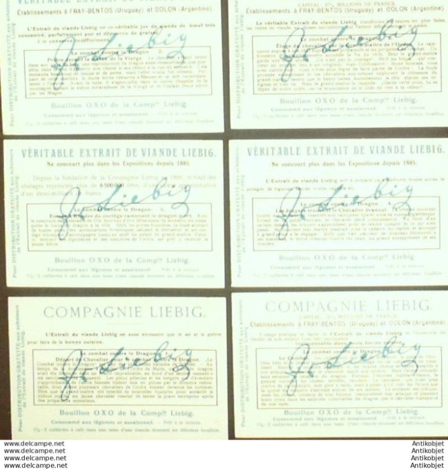 Chromo Liebig Sang  990 Le combat avec le dragon Schiller (1910)