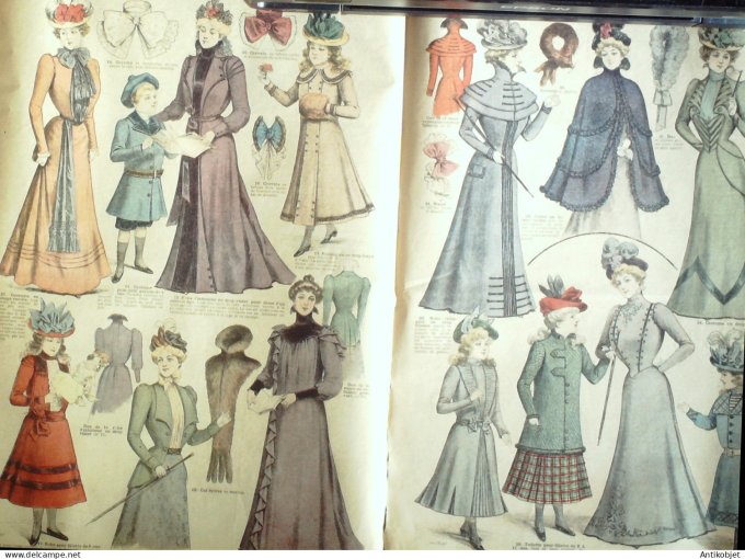 La Mode du Petit journal 1898 n° 47 Toilettes Costumes Passementerie
