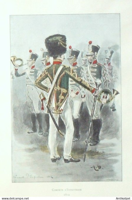 Cornets d'Infanterie en 1812 signé Maurice Orange