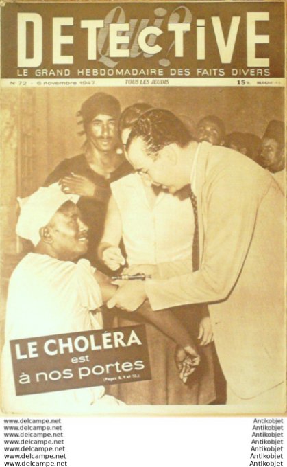 Détective 1947 #  72 Angers Montereau Picauville clown Fratellini La Mûre