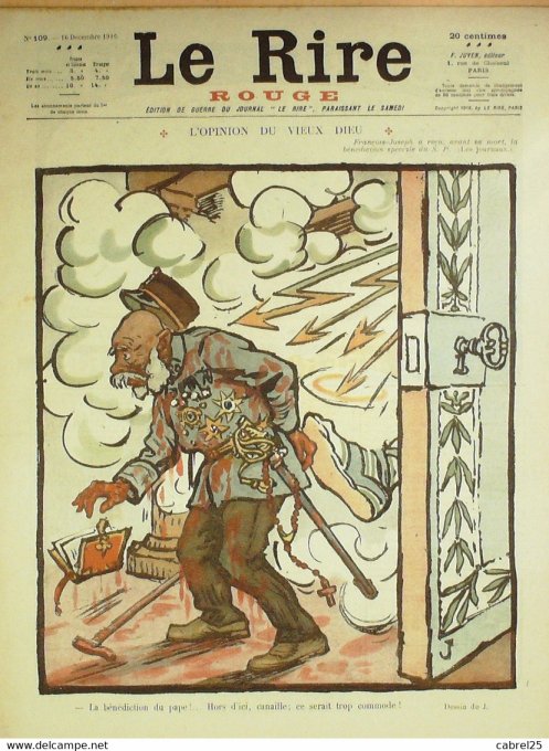 Le Rire Rouge 1916 n°109 Genty Icart Métivet Nob Cahard Laborde Edward Gazan