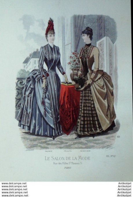 Gravure Mode Salon 1886 #  812 (Old Fashion plate)