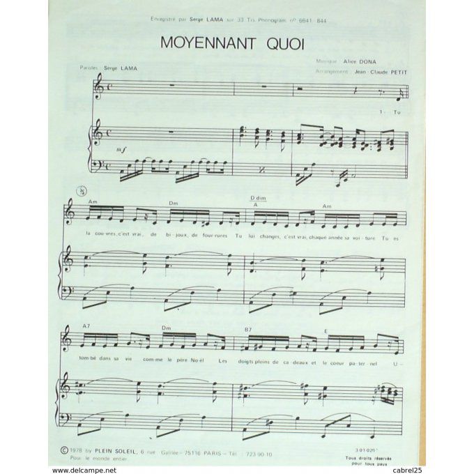 Dona Alice Moyennant Quoi 1978