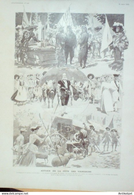 L'illustration 1905 n°3260 Portsmouth Trouville (14) Norvège Christiania Suisse Vendanges Russie Jap