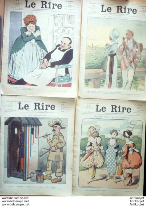 Le Rire 1912 lot 4 revues Fabiano PetitGuillaume Vallee Gerbault Laborde Prejelan