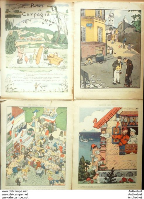 Le Rire 1912 lot 4 revues Fabiano PetitGuillaume Vallee Gerbault Laborde Prejelan