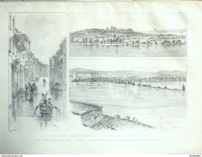 Le Monde illustré 1886 n°1545 Avignon (84)  Barthelasse Espagne Séville Turkménistan Oxus Merv