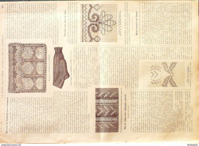La Mode illustrée journal 1897 n° 32 Robe en Pékin
