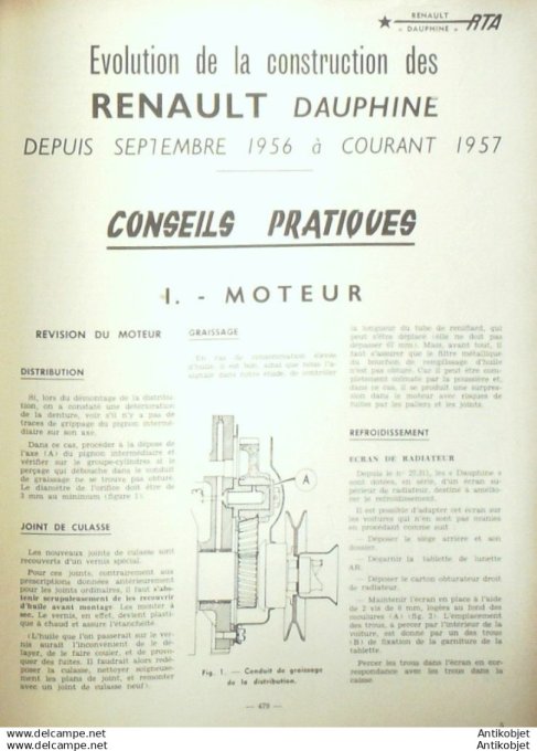 R.T Automobile Renault Dauphine Velam Isetta 136 # 1957