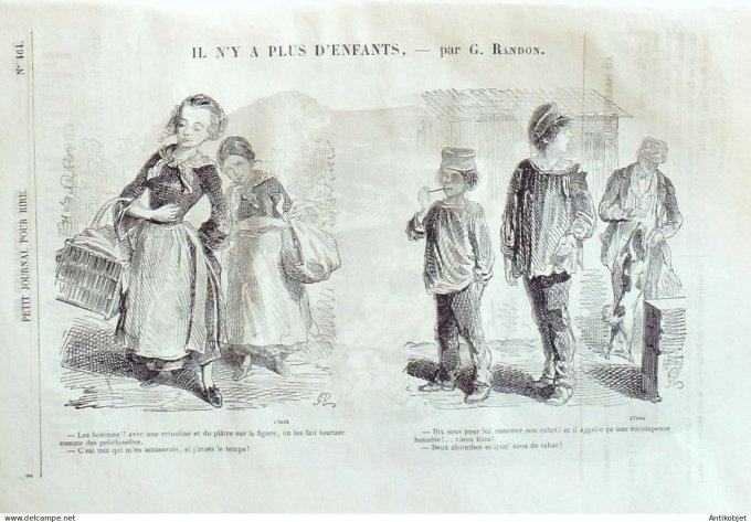 Petit journal pour Rire 1864 # 464 Le quartier des ecoles Grevin