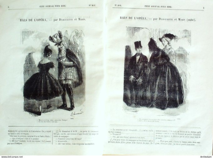 Petit journal pour Rire 1864 # 464 Le quartier des ecoles Grevin