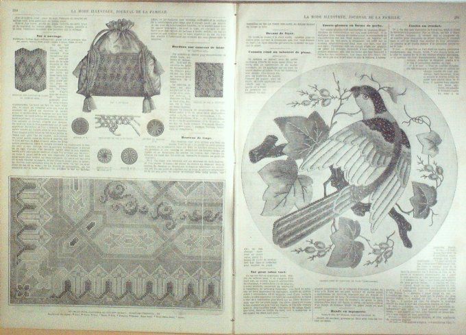 Journal Mode illustrée 1869 # 37 Toilettes d'intérieur