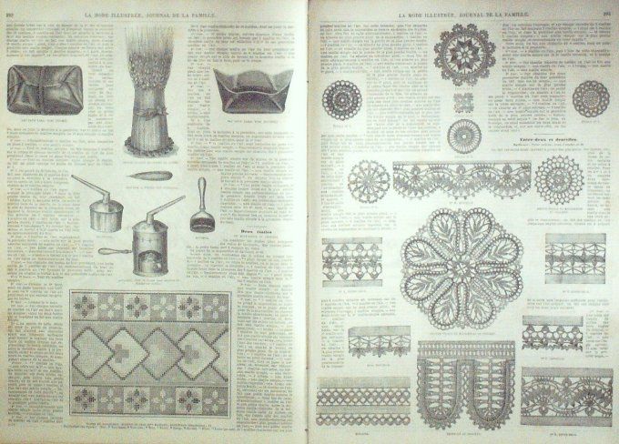 Journal Mode illustrée 1869 # 37 Toilettes d'intérieur