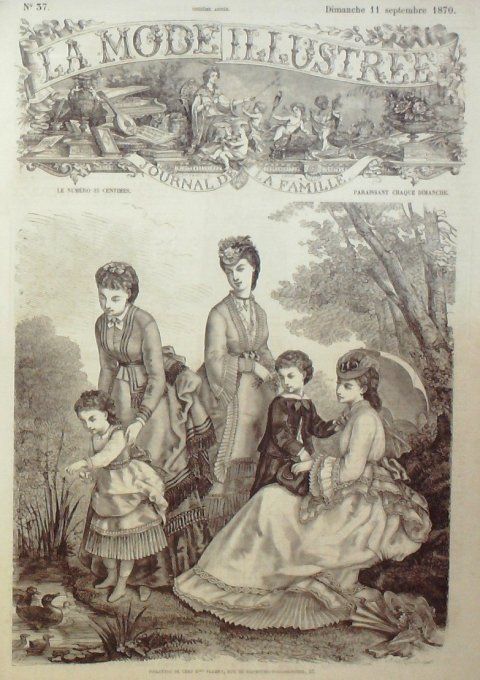 Journal Mode illustrée 1870 # 37 Toillettes de promenade
