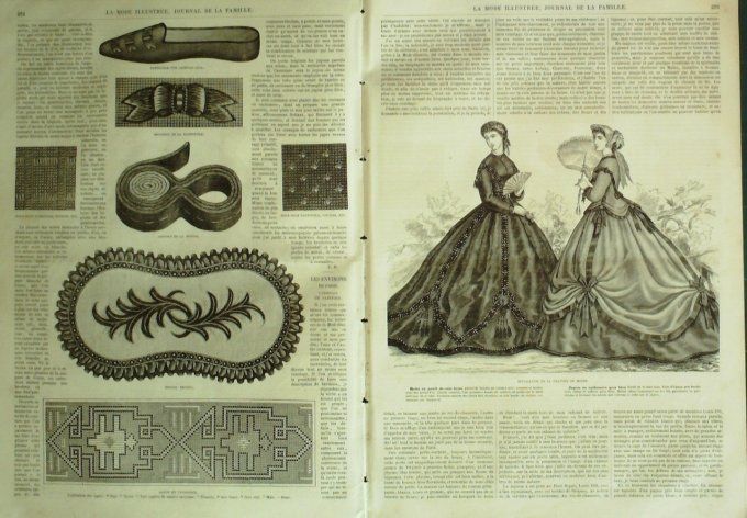 Journal Mode illustrée 1865 # 37 Toilettes d'enfants