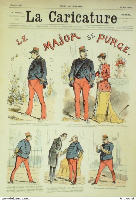 La Caricature 1884 #230 Le Major se purge Draner Trock Commères Job