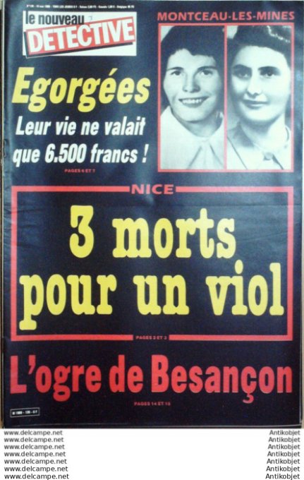 Détective 1985 # 139 Nice Montceau-les-Mines Fleury-Mérogis Orléans Besançon Belfort