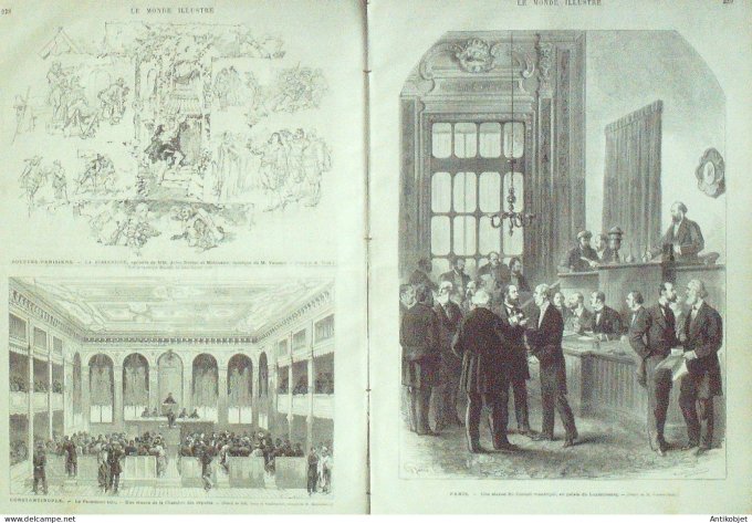 Le Monde illustré 1877 n°1044 Turquie Constantinople Amiens (80) Russie Smolna Bulgarie