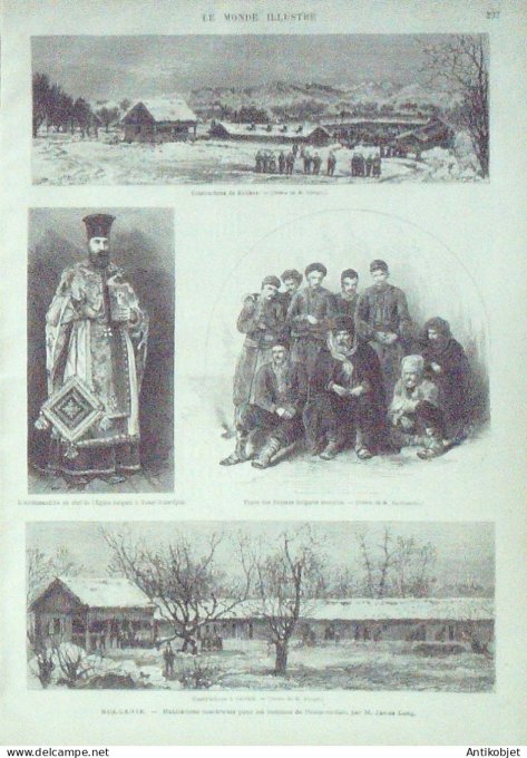 Le Monde illustré 1877 n°1044 Turquie Constantinople Amiens (80) Russie Smolna Bulgarie