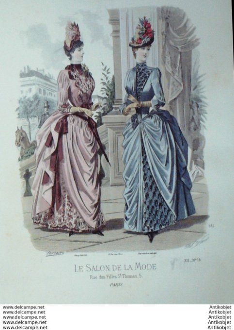 Gravure Mode Salon 1886 #  815 (Old Fashion plate)