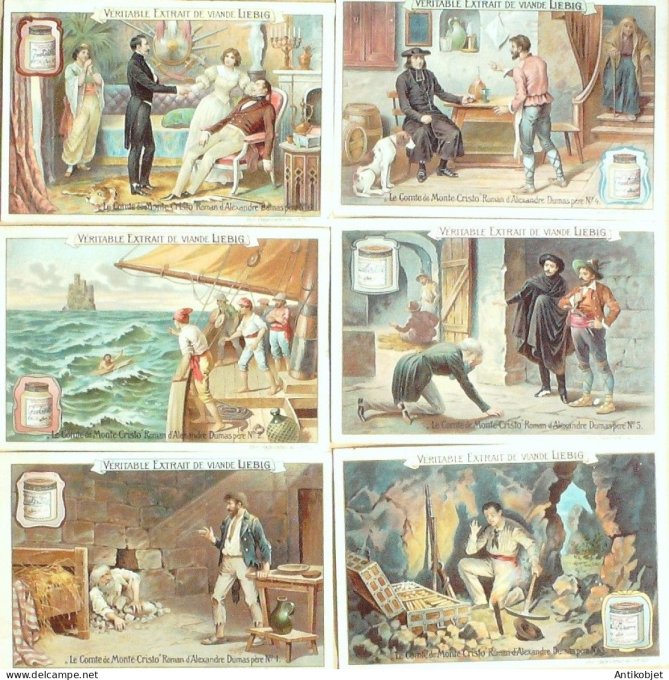 Chromo Liebig Sang  697 Le Comte de Monte Christo (1902)