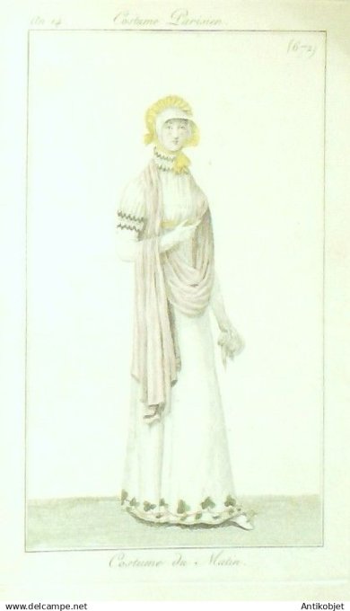 Costume Parisien 1806 an 14 # 672 (eau forte) Costume du matin