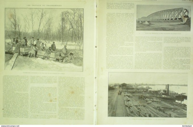 L'illustration 1897 n°2847 Siam roi Chulalongkorn  à St-Quentin (02) Espagne Elche Russie viadivosko