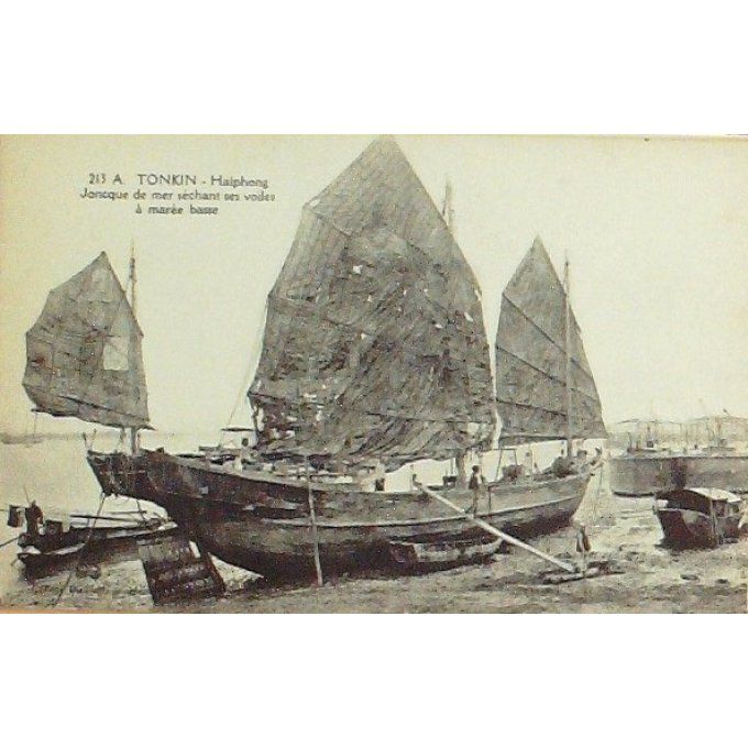 Cpa Chine Tonkin Haiphong Joncque 1906