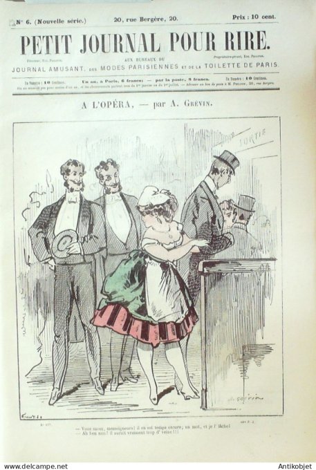 Petit journal pour Rire 1868 #    6 Au Casino Cadet Grevin