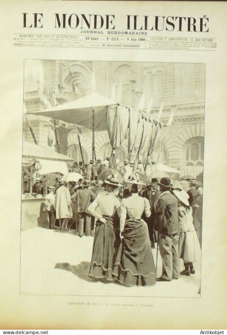 Le Monde illustré 1900 n°2254 Deuil-La-Barre (95) courses de taureaux Mme de Thèbes Expo 1900 pavill