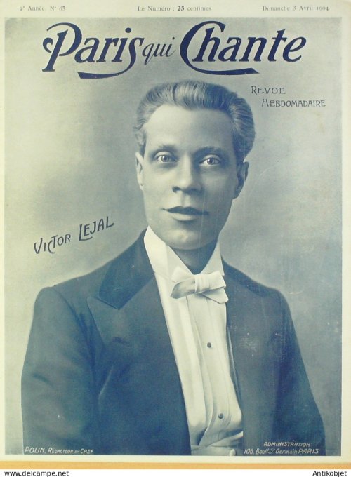 Paris qui chante 1904 n° 63 Lejal Pouget Germinal Lemercier Fregoli Olympia)