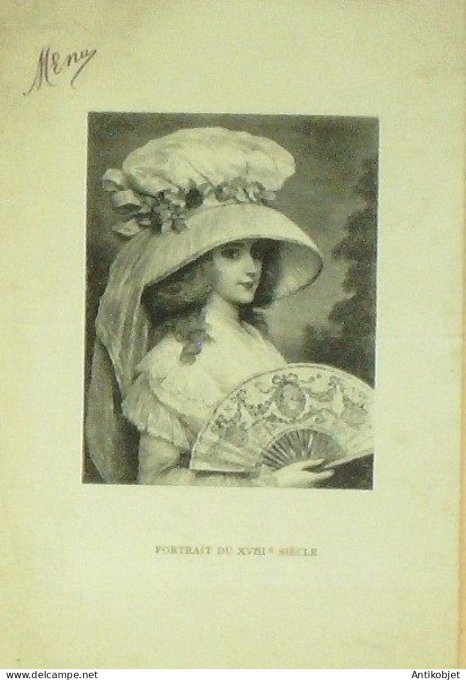 Menu illustre du portrait de dame au 18e S.