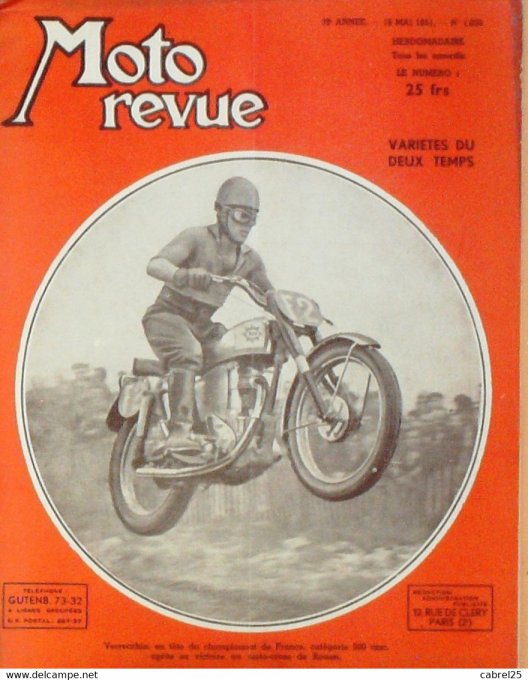 Moto Revue 1951 n° 1033 Bmw R67 2 temps Durkopp 125 Vélocette 250 350 Harley Indian