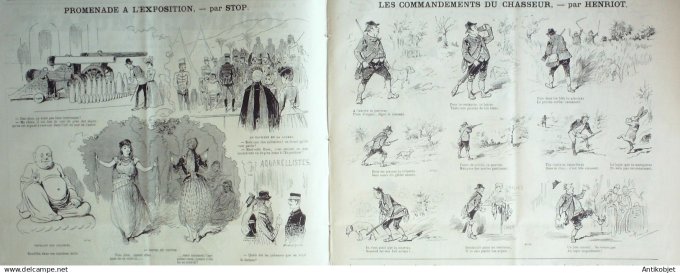 Le Journal Amusant 1889 # 1722 Les commandements du chasseur par Henriot
