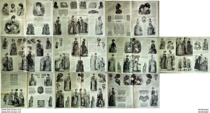 Mode illustree 1883 Lot de 10 journaux