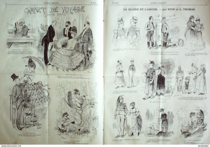 Le Journal Amusant 1885 # 1516 La gloire et l'amour par Stop et Thoma
