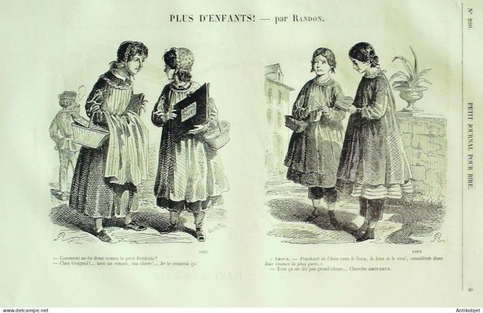 Petit journal pour Rire 1859 # 200 A propos de Crinoline Grevin