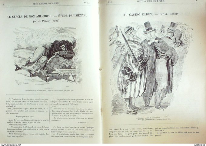 Petit journal pour Rire 1868 #    6 Au Casino Cadet Grevin