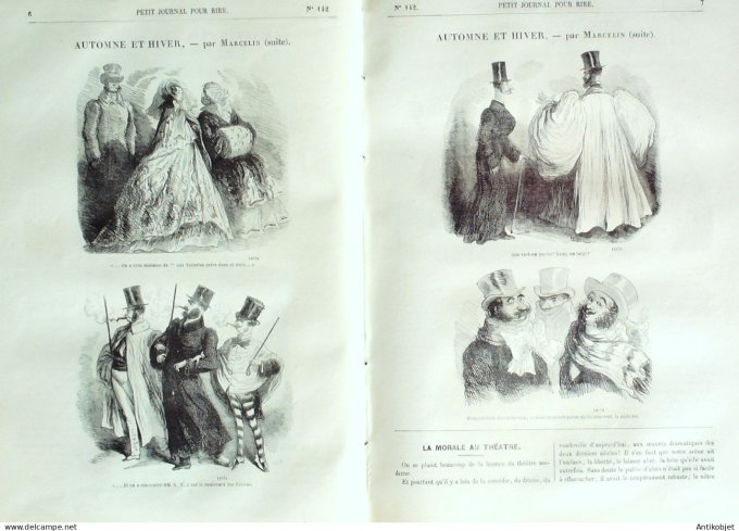 Petit journal pour Rire 1858 # 142 Les Artistes Monta