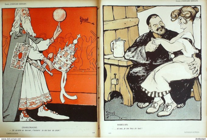 L'Assiette au beurre 1906 n°297 Les tournants de l'histoire Florès Ricardo Ibels