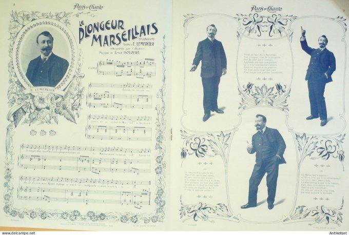 Paris qui chante 1904 n° 63 Lejal Pouget Germinal Lemercier Fregoli Olympia)