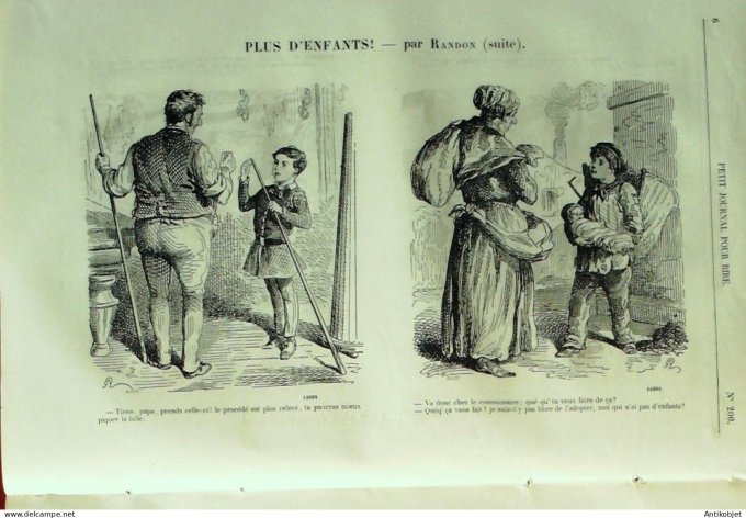 Petit journal pour Rire 1859 # 200 A propos de Crinoline Grevin