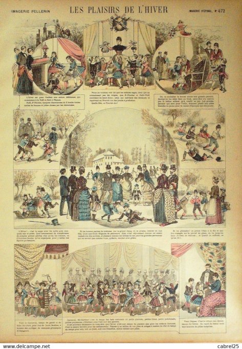 Les Plaisirs  de L'hiver (Pellerin d'epinal)
